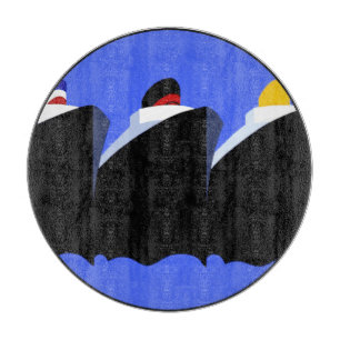 Kreuzfahrtschiffe Vintage Poster Ocean Liner Schneidebrett