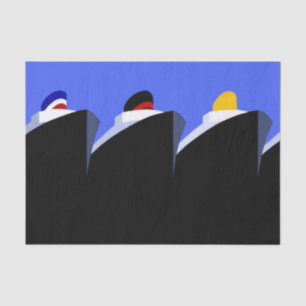 Kreuzfahrtschiffe Vintage Poster Ocean Liner Seidenpapier