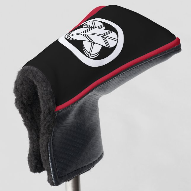 Kreuzfedern im Kreis Golf Headcover (3/4 Vorderseite)