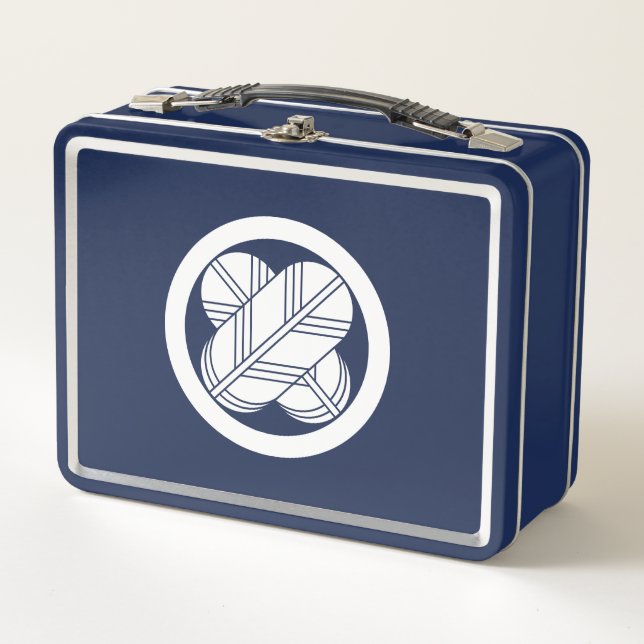 Kreuzfedern im Kreis Metall Lunch Box (Vorderseite)