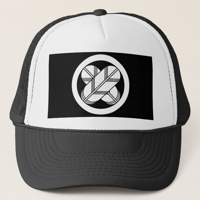 Kreuzfedern im Kreis Truckerkappe (Vorderseite)