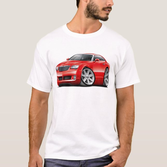 Kreuzfeuer-Rot-Auto T-Shirt (Vorderseite)