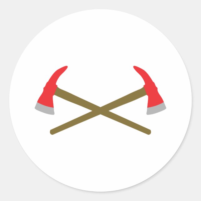 Kreuzfeuerwehr Runder Aufkleber (Vorderseite)