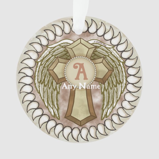 Kreuzflügel-Monogramm  Ornament (Vorderseite)