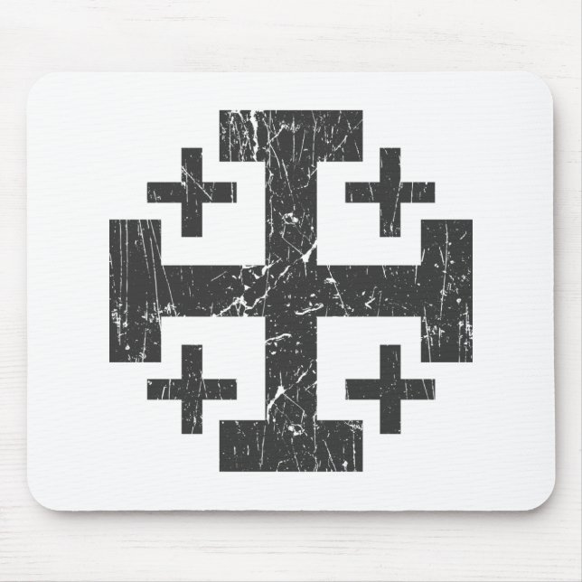 Kreuzheiliges Landgrundes-Symbol Jerusalem P Mousepad (Vorne)