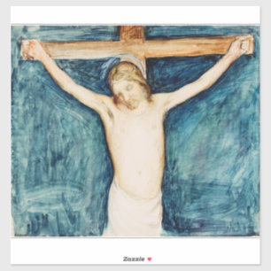 Kreuzigung aus dem Altarpiece in der Kirche Aufkleber