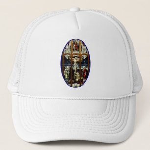 Kreuzigung des Jesus-Buntglasfensters Truckerkappe