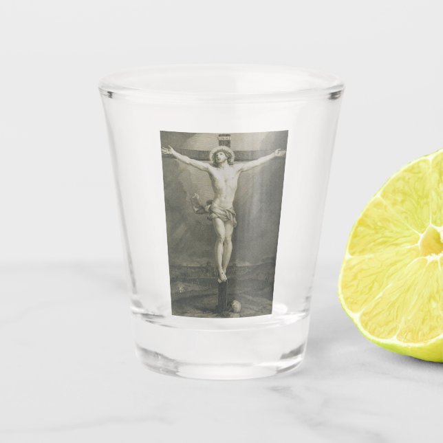 Kreuzigung Jesu Christi Schnapsglas (Vorderseite)