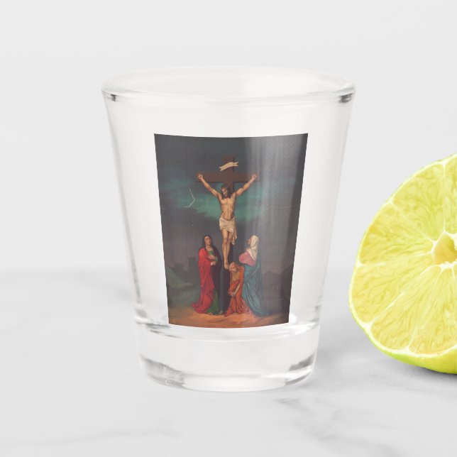 Kreuzigung Jesu Christi Schnapsglas (Vorderseite)