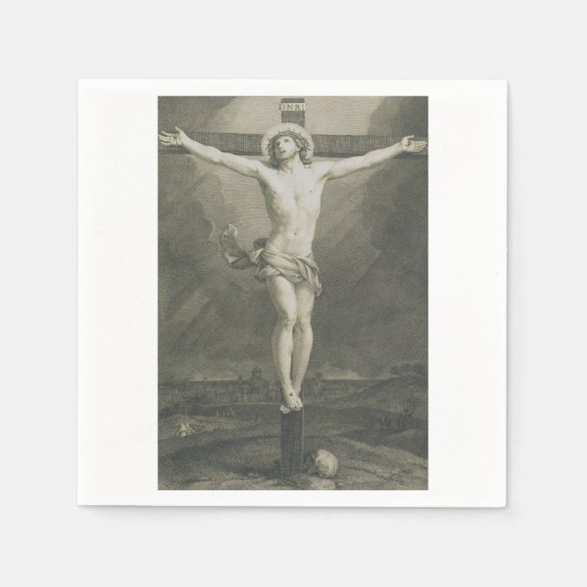 Kreuzigung Jesu Christi Serviette (Vorderseite)