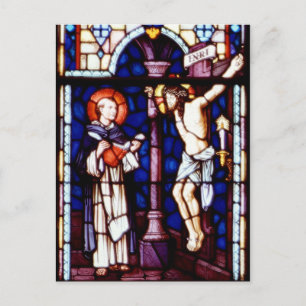 Kreuzigung Jesu - festgehaltenes Glasfenster Postkarte
