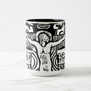 Kreuzigungs-Tasse Zweifarbige Tasse