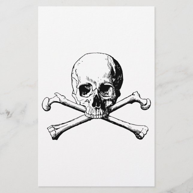 Kreuzknochen Briefpapier (Vorderseite)