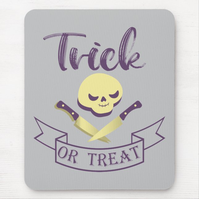Kreuzknochen Halloween Band T Mousepad (Vorne)