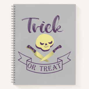 Kreuzknochen Halloween Band T Notizbuch