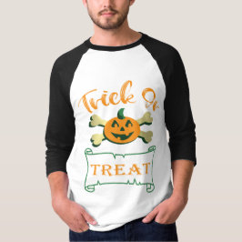 Kreuzknochen Halloween-Kürbis zu Trick oder zu Gas T-Shirt