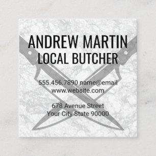 Kreuzmesser Quadratische Visitenkarte