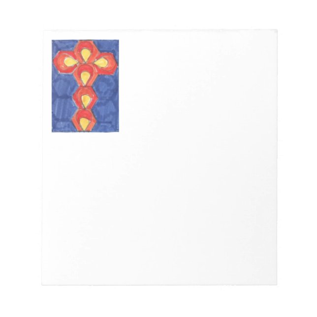 Kreuzmotif Notepad Notizblock (Vorderseite)