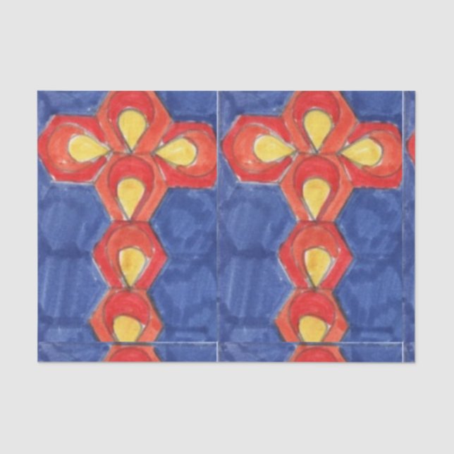 Kreuzmotif Seidenpapier (Vorderseite)