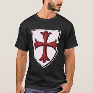 Kreuzritterkreuz Schild Mittelalterlicher Ritter E T-Shirt