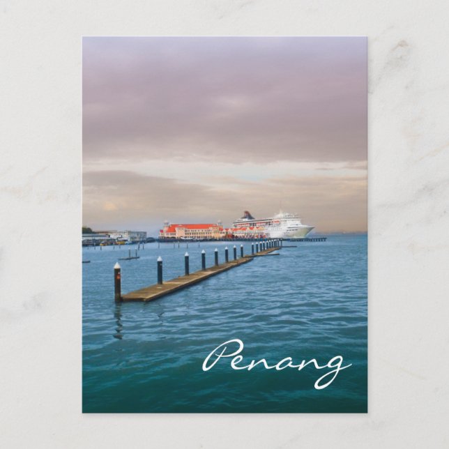 Kreuzschiff am Pier Postkarte (Vorderseite)