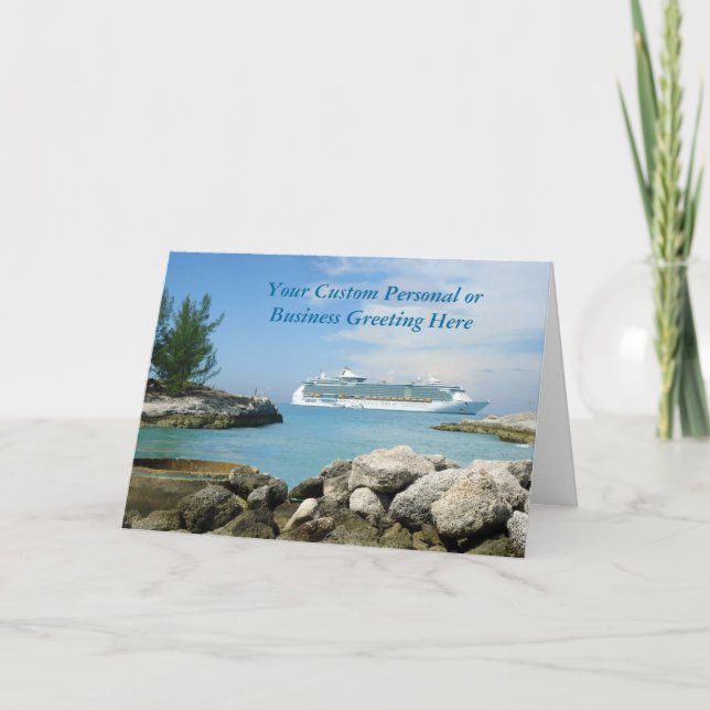 Kreuzschiff an CocoCay kundenspezifischer Karte (Vorderseite)