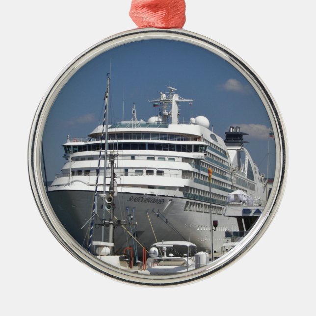 Kreuzschiff Seabourn Odyssee Ornament Aus Metall (Vorne)