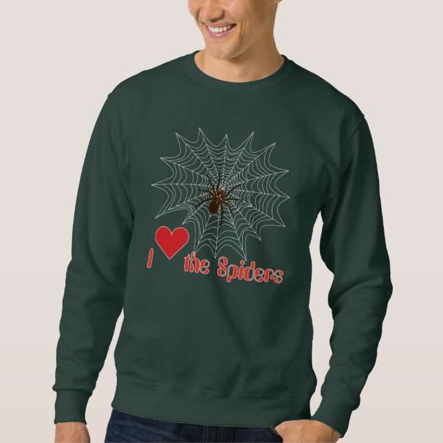Kreuzspinne im Netz Sweatshirt (Vorderseite)