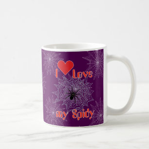 Kreuzspinne im Netz Tasse