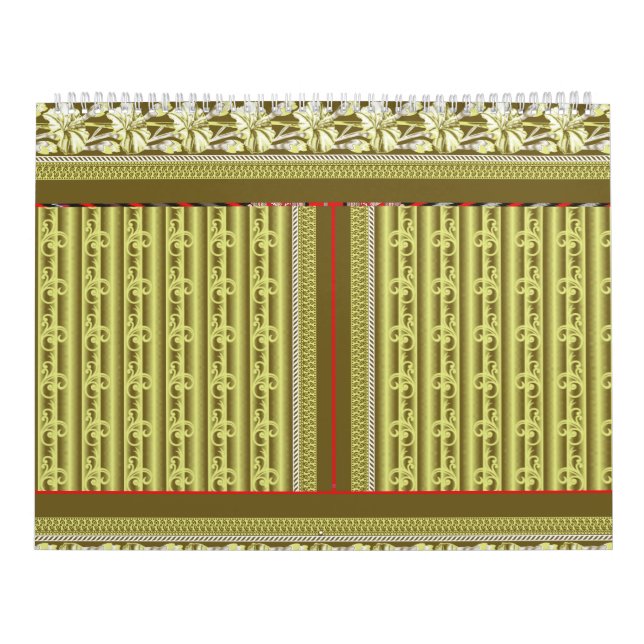 Kreuzstich einer Vase mit Blume Kalender (Titelbild)