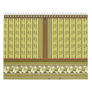 Kreuzstich einer Vase mit Blume Kalender