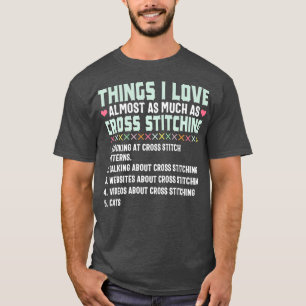 Kreuzstich Funny Liebe Stitching Nähgeschenk T-Shirt