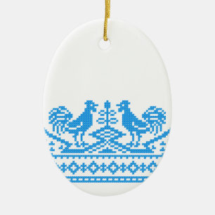 Kreuzstich Keramikornament
