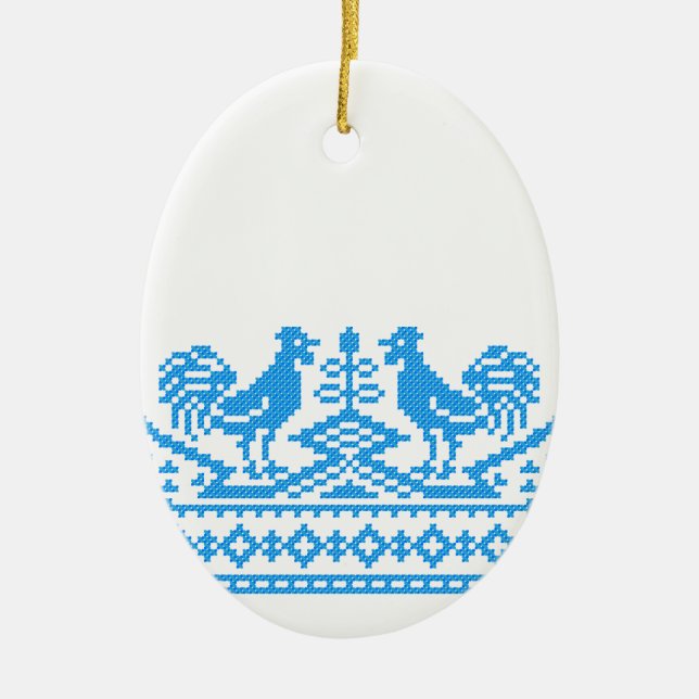 Kreuzstich Keramikornament (Vorne)
