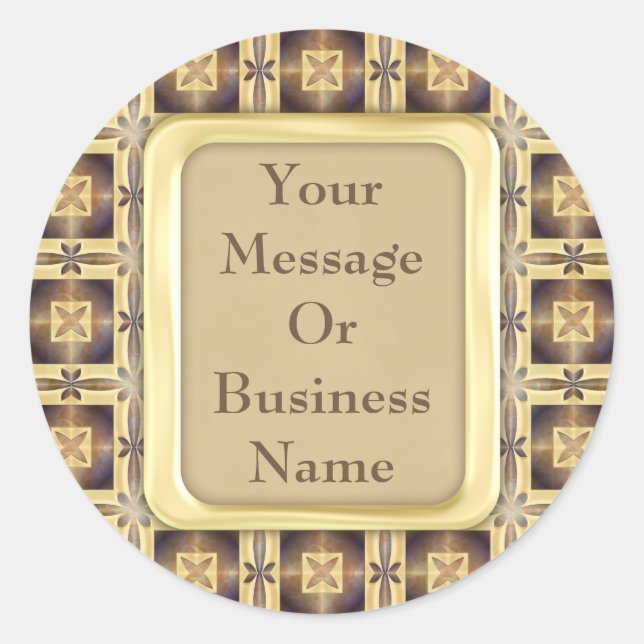 Kreuzstich Runder Aufkleber (Vorderseite)