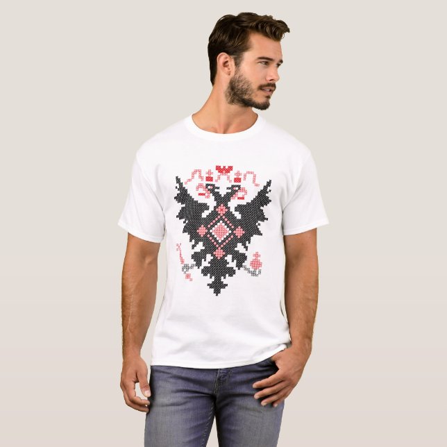 Kreuzstich RUSSISCHER IMPERIAL ZWEI-HEADIERTER EDE T-Shirt (Vorne ganz)