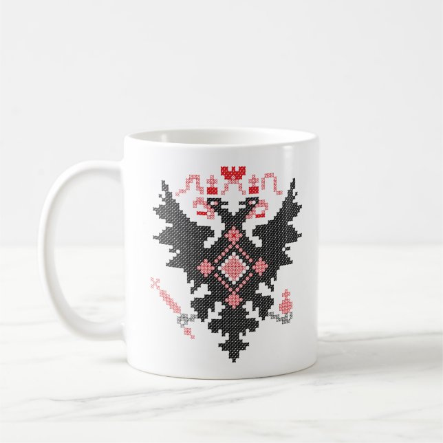 Kreuzstich RUSSISCHER IMPERIAL ZWEI-HEADIERTER EDE Tasse (Links)