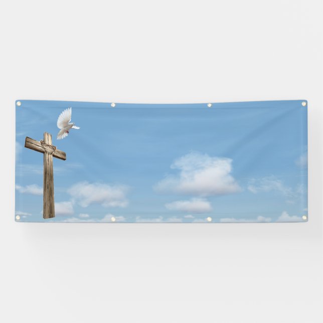 Kreuztaubenhimmelraum-Kirchenschablone Banner (Horizontal)