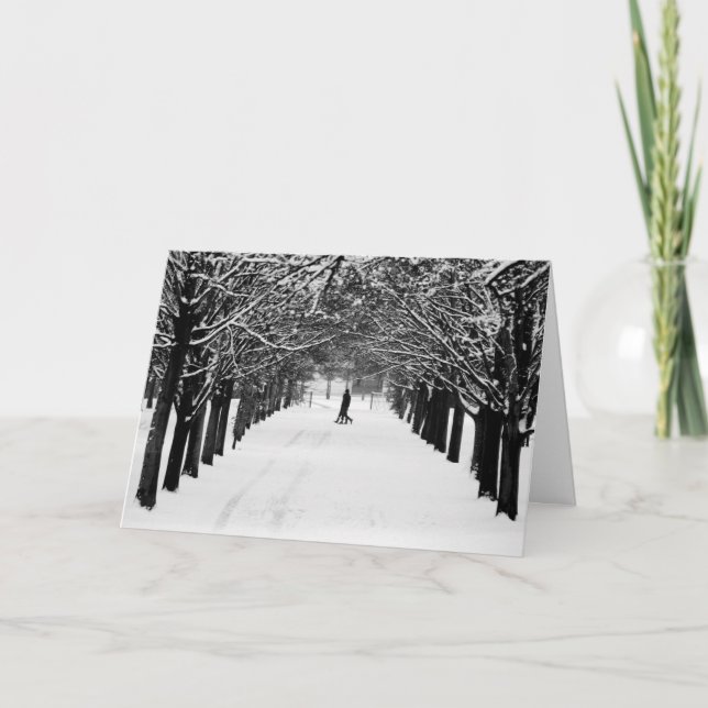 Kreuzung der Allee Feiertagskarte (Vorderseite)