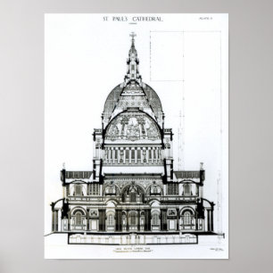 Kreuzung der St. Paul's Cathedral Poster