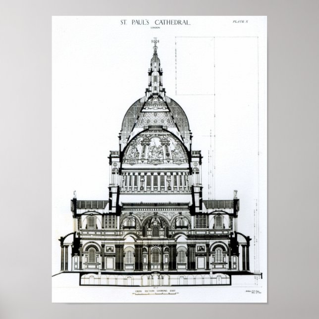 Kreuzung der St. Paul's Cathedral Poster (Vorne)