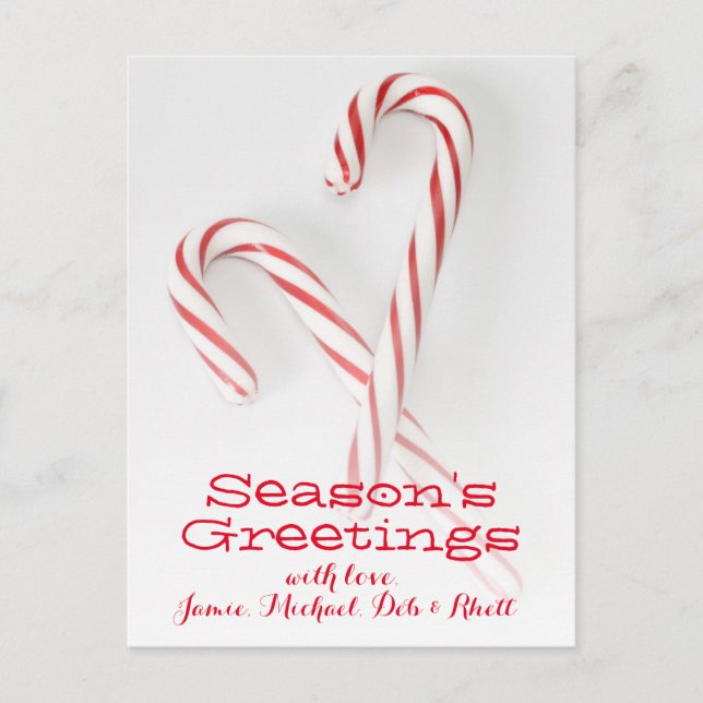 Kreuzung mit Candy Canes Postkarte (Vorderseite)