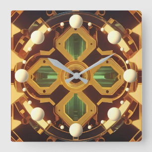 Kreuzung Quadratische Wanduhr