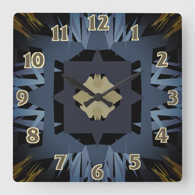 Kreuzung Quadratische Wanduhr (Vorderseite)