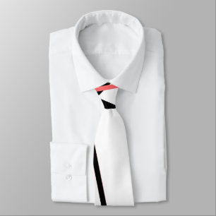 Kreuzung von Korallen und schwarzen Streifen auf W Krawatte