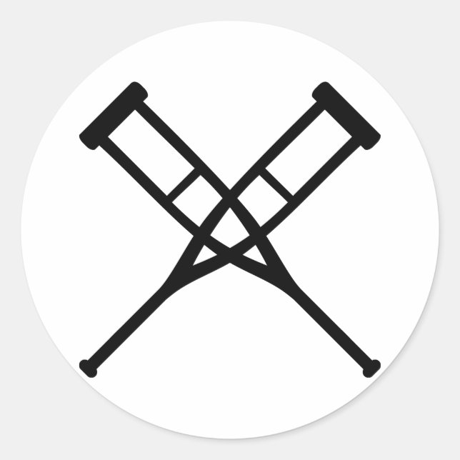 Kreuzungen gekreuzt runder aufkleber (Vorderseite)