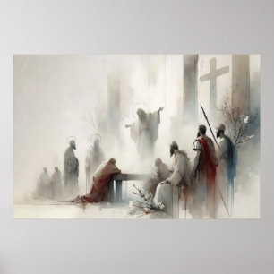 Kreuzweg Jesus wird zum Tode verurteilt Poster