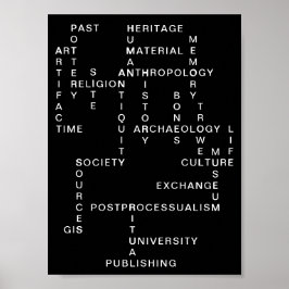 Kreuzworträtsel Archäologie und Anthropologie Poster