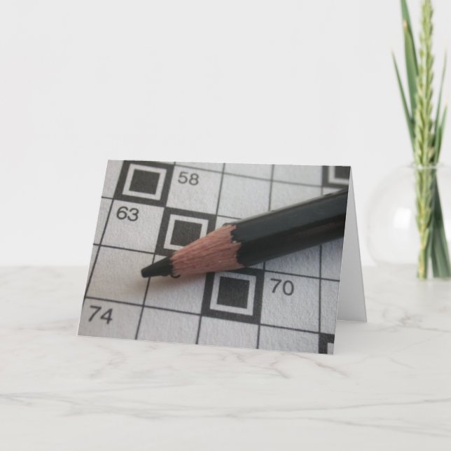 Kreuzworträtsel für Männer zum vierzigsten Geburts Karte (Vorderseite)