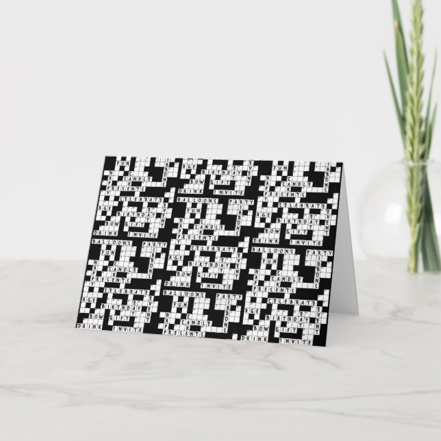 Kreuzworträtsel Geburtstag Karte (Vorderseite)